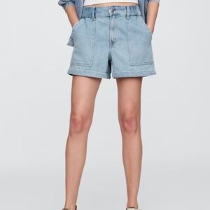 Gap Factory 4" High Rise SuperSoft Denim Utility Shorts